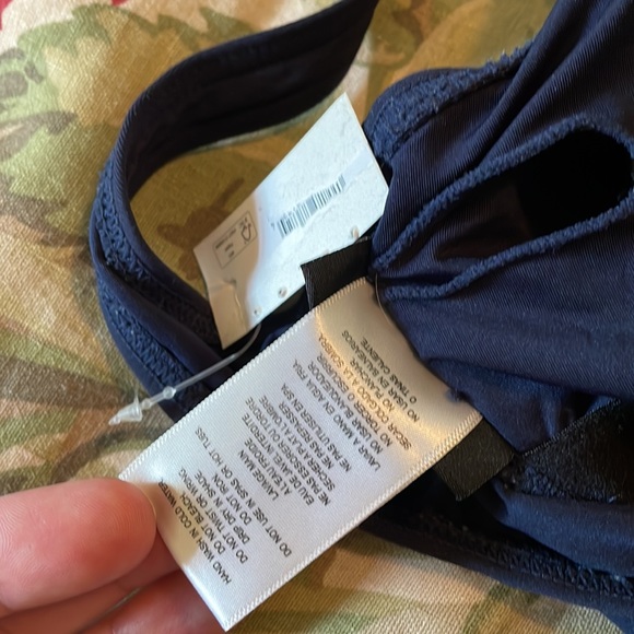 DKNY Size 14  Elegant Classic Swimsuit Wrap Layered Mallot ScoopNeck $89 NEW - Picture 9 of 15